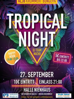 zur Tropical Night bei Facebook